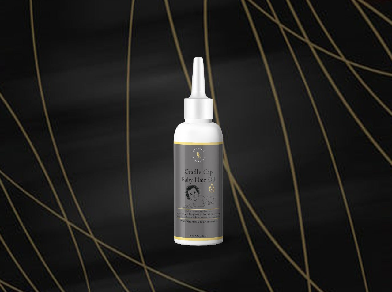 close up, cradle cap baby oil